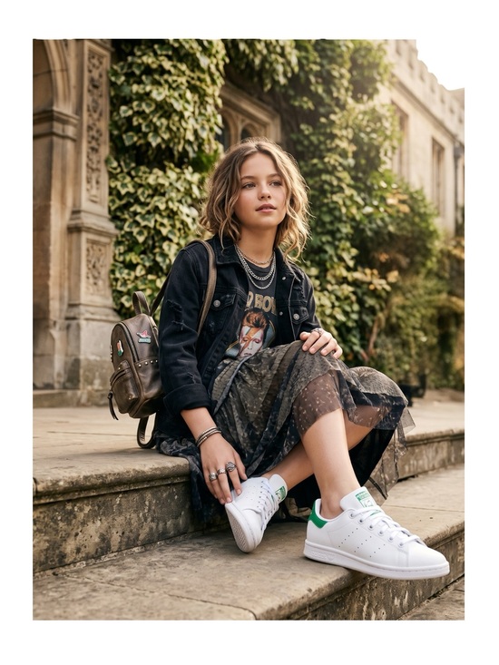 adidas Other - Adidas ★ Stan Smith Vegan Tennis Shoes Sneakers ★ Cloud White Green ★ Girl’s 2M